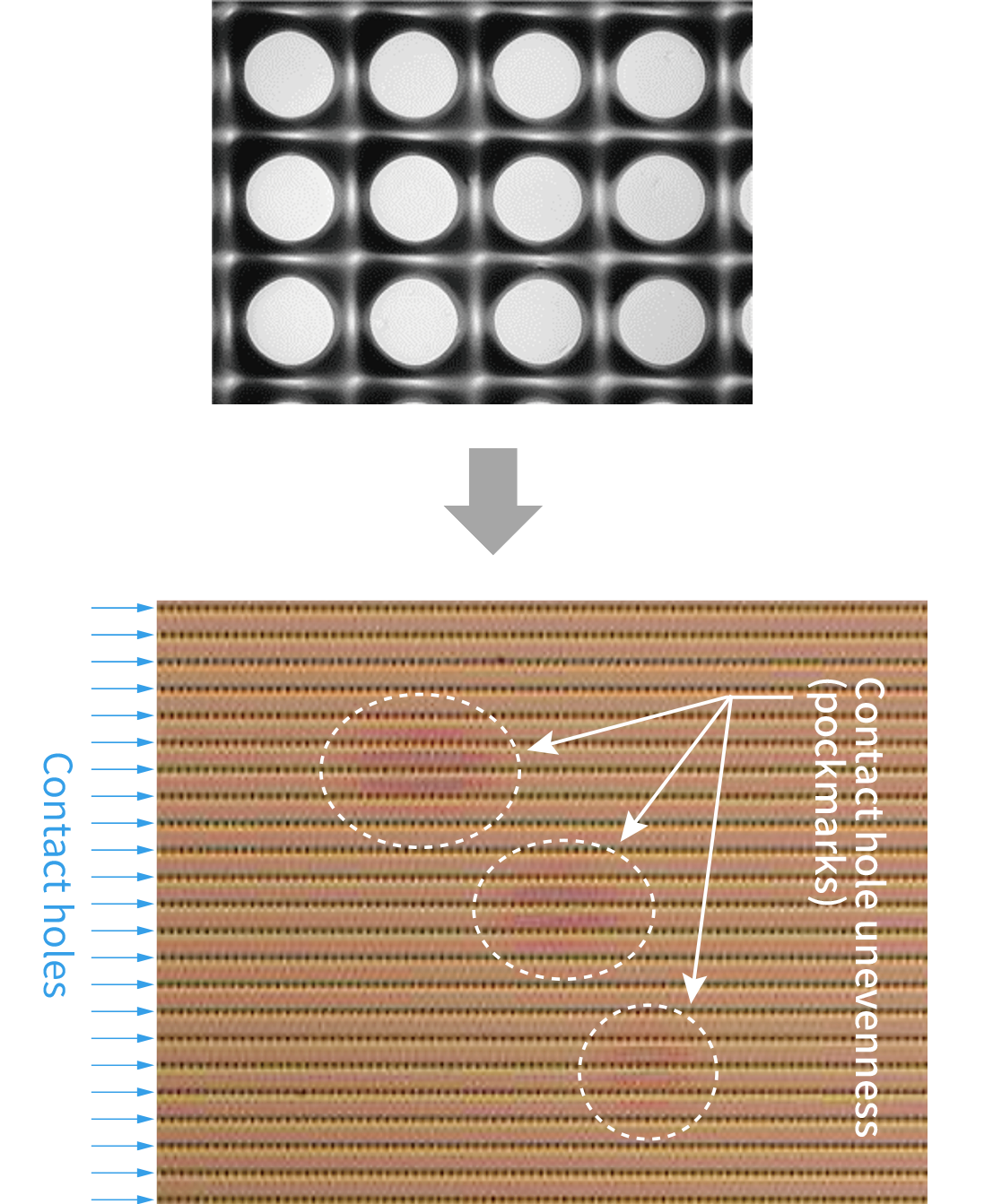 Halftone dots in the conventional orthogonal patterning