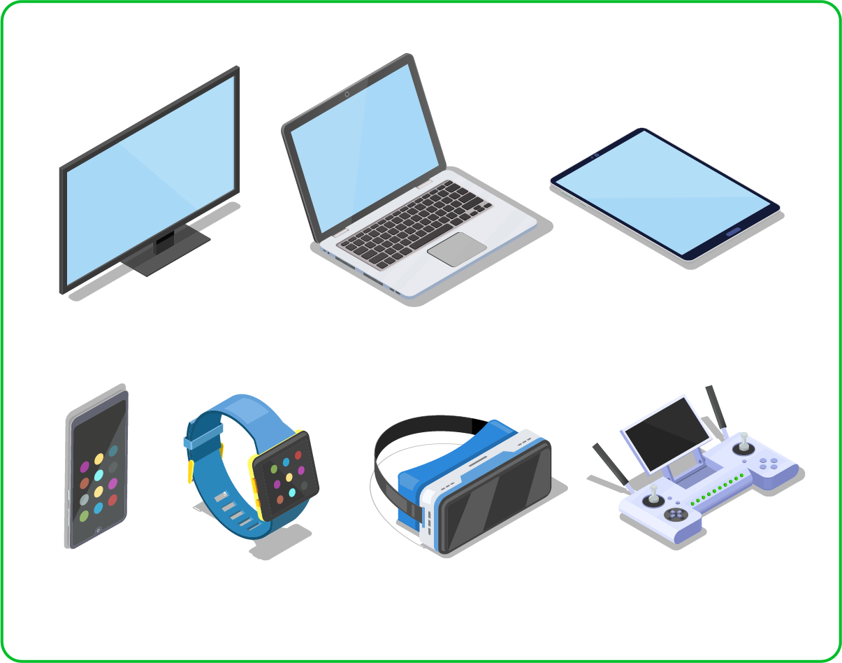 Familiar devices with liquid crystal panels